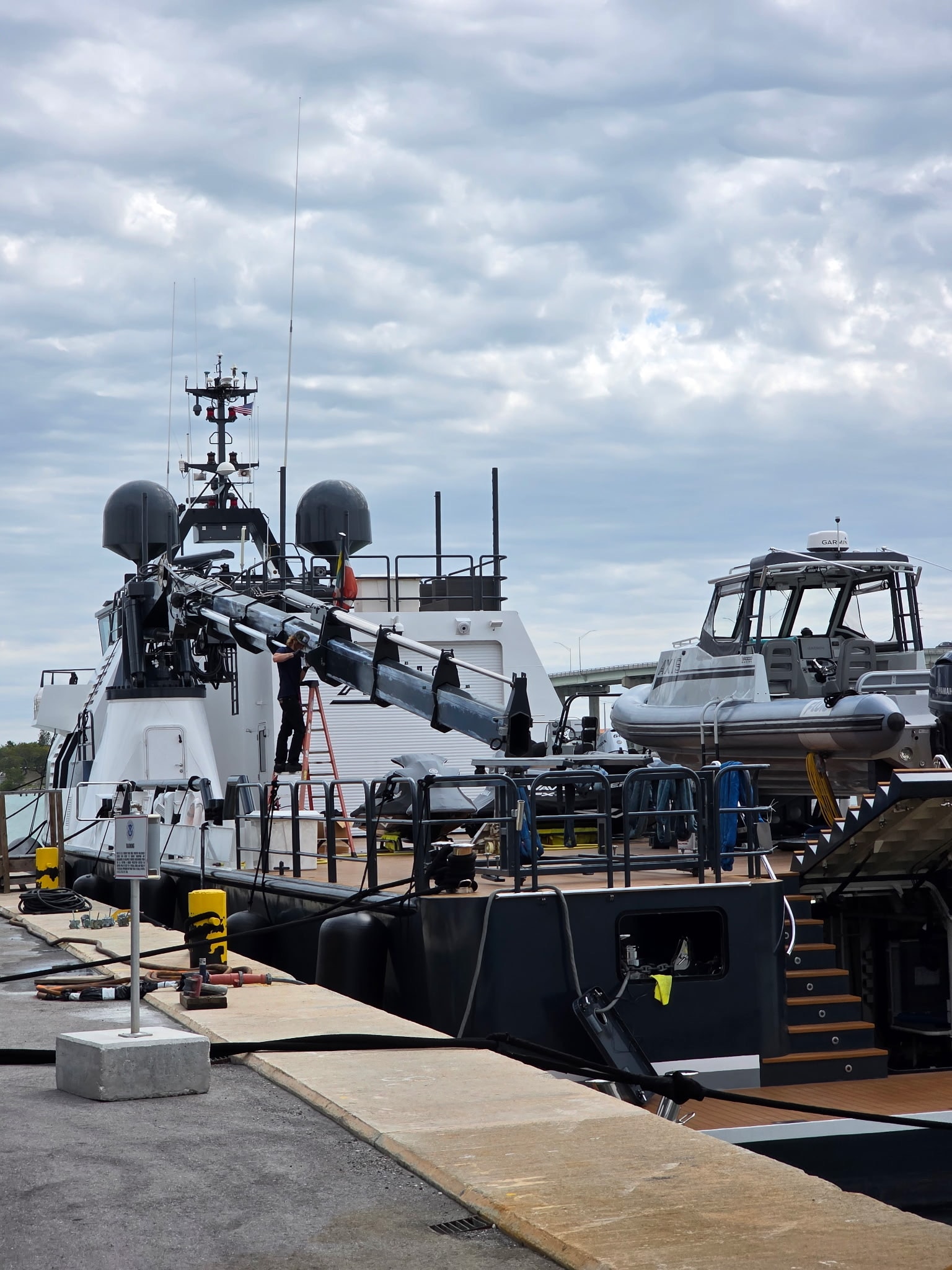 ZMH technician at dock